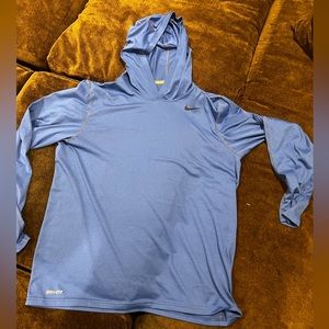 Nike hoodie medium blue dri-fit